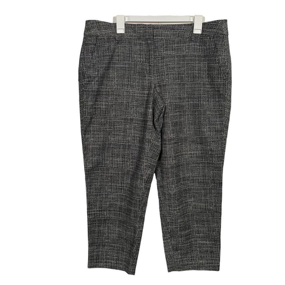 Lane Bryant The Lena Grey Plaid Skinny Ankle Pants